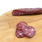 Lucanica di Picerno IGP Lucana Salumi 1969 – salume tipico lucano certificato, gusto autentico e deciso. tagliata