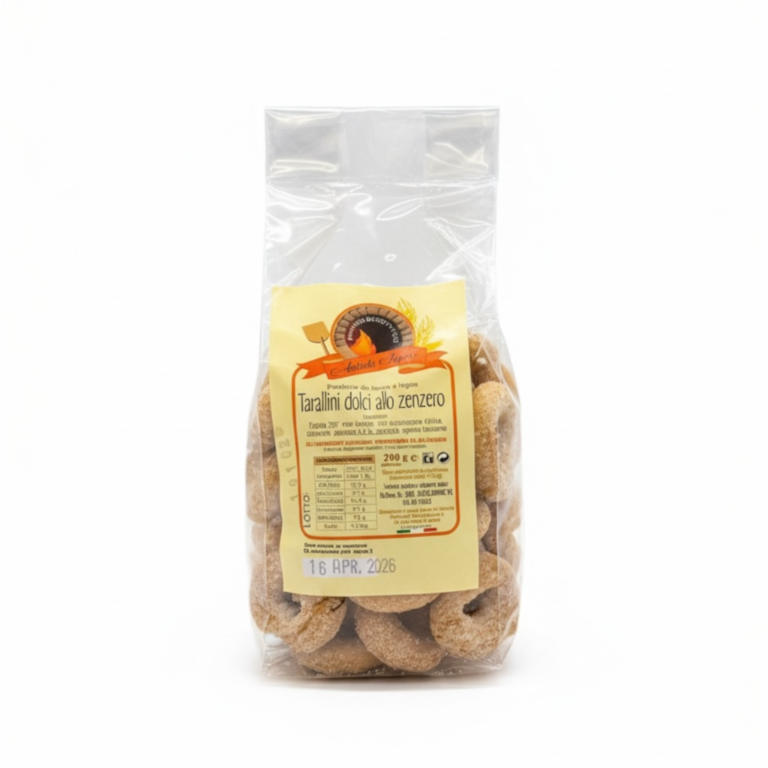 Tarallini Dolci allo Zenzero artigianali in confezione da 200 g